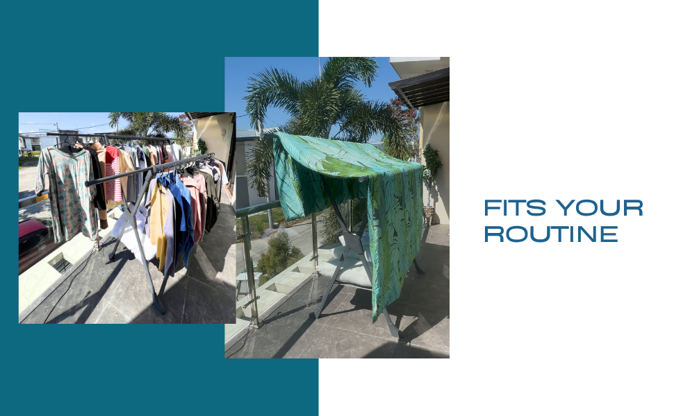 FlexiDry™ X-Type Foldable and Flexible Drying Rack with Net