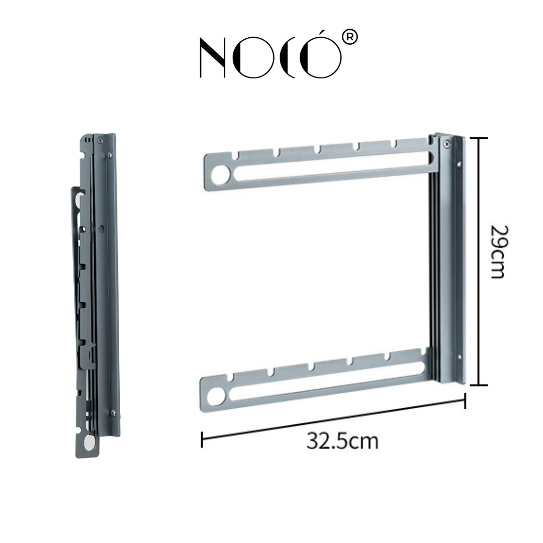 Hang-n-Hold™ Aluminum Folding Wall Mounted Clothes, Hanger, and Clips Organizer