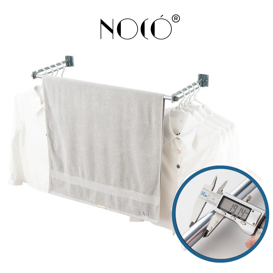 Hang-n-Hold™ Aluminum Folding Wall Mounted Clothes, Hanger, and Clips Organizer
