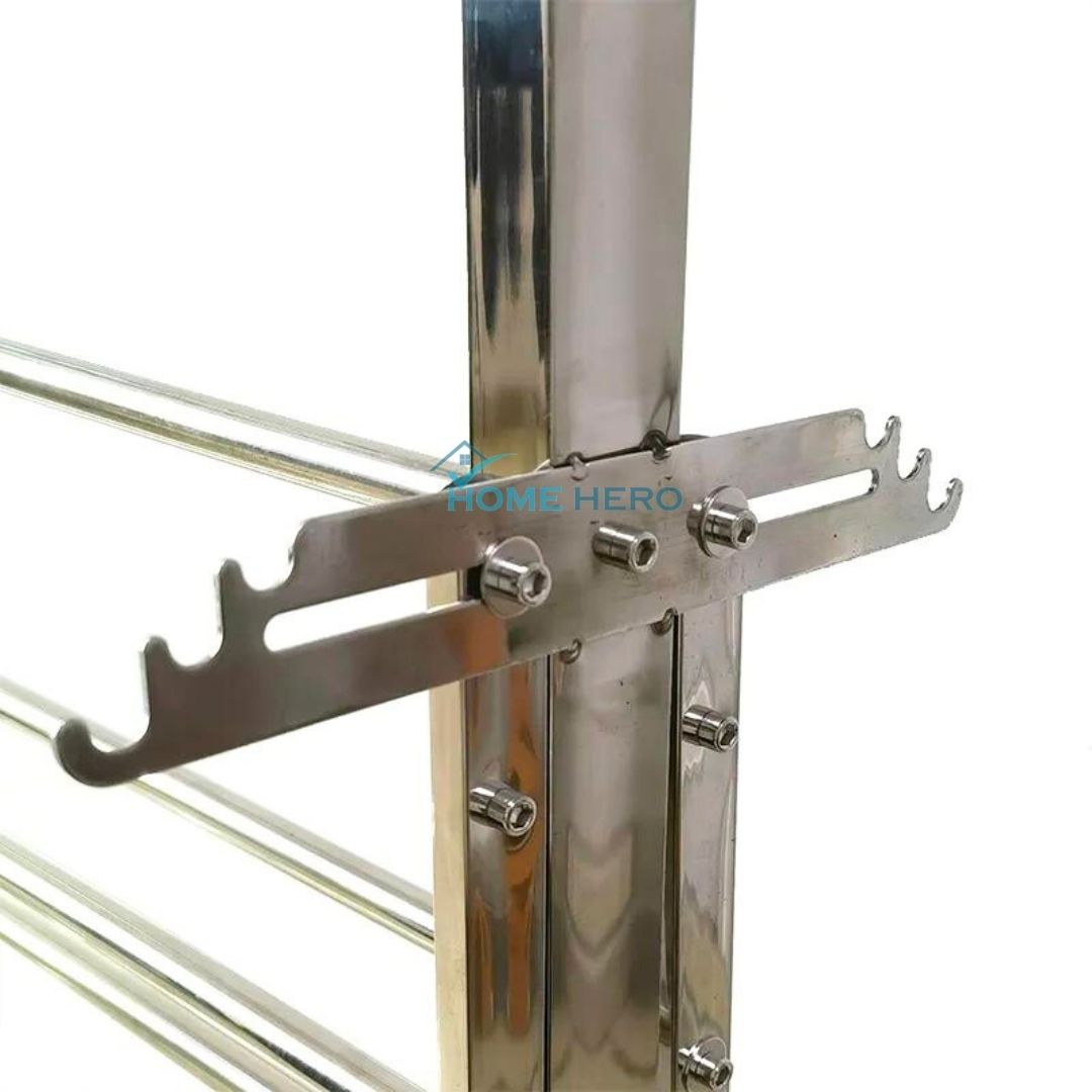 FlexiDry T-Type Stainless Steel Movable Drying Rack with Wheels