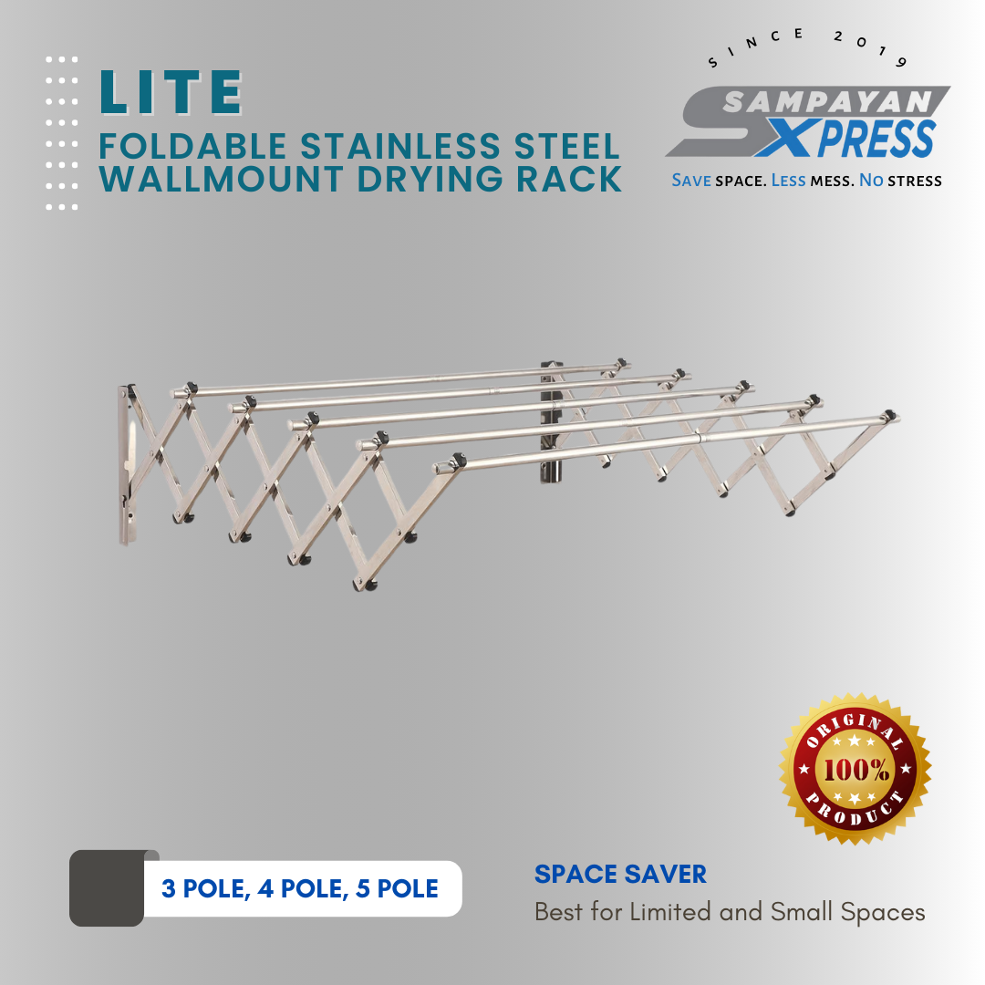 Sampayan Xpress® LITE Retractable Stainless Steel Wall Mounted