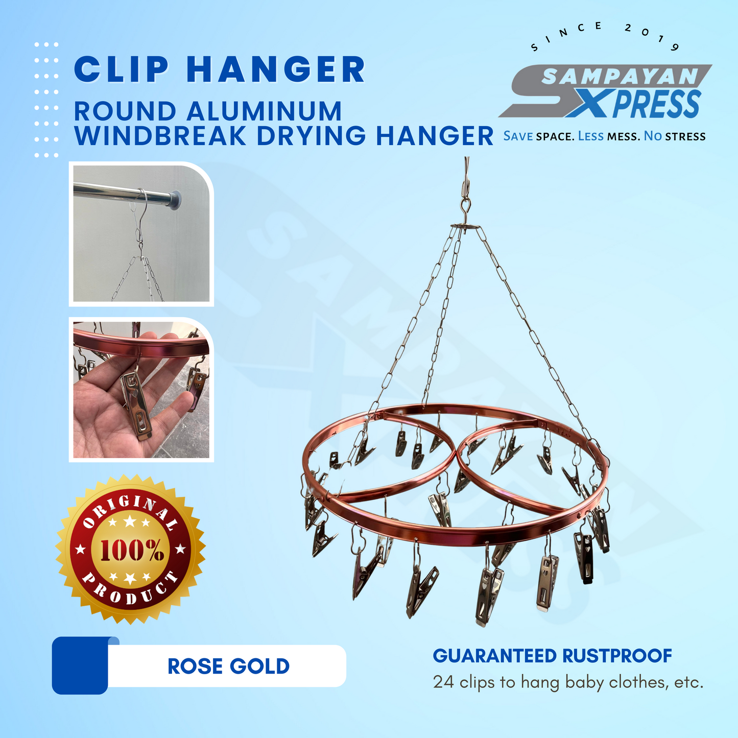 SwiftHang™ Aluminum Clip Hanger
