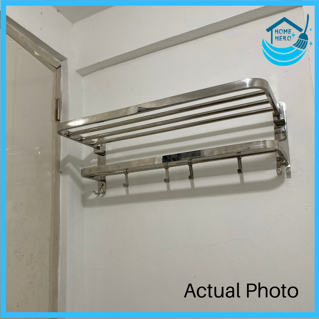 Prestigia™ Stainless Steel Foldable Bathroom Towel Rack SUS304