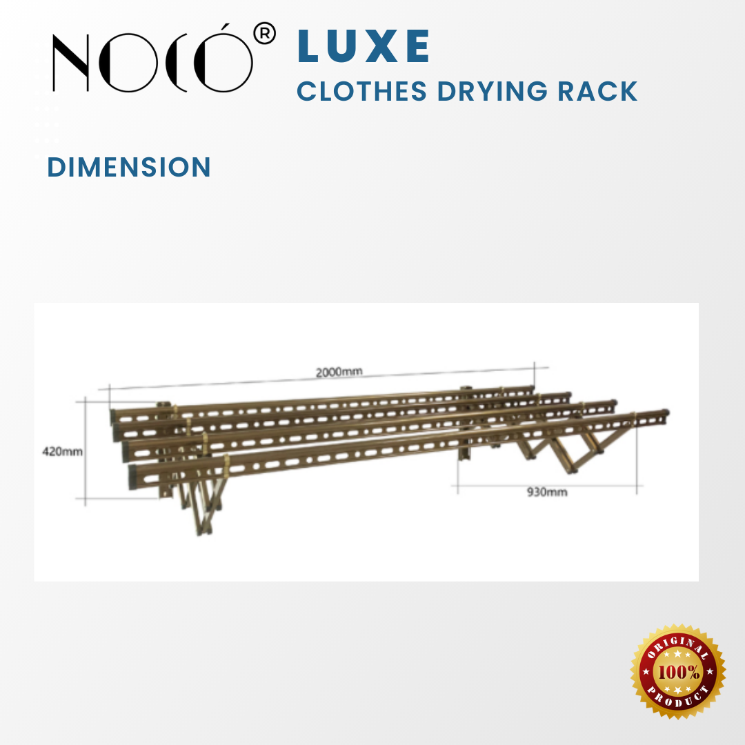 Noco® Luxe Aluminum Wall Mounted Retractable Drying Rack