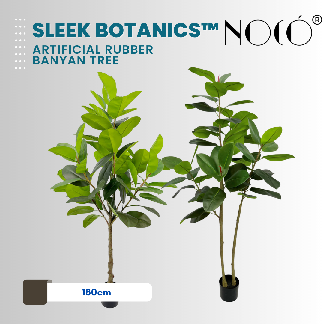 SleekBotanics™ Artificial Rubber Banyan Tree
