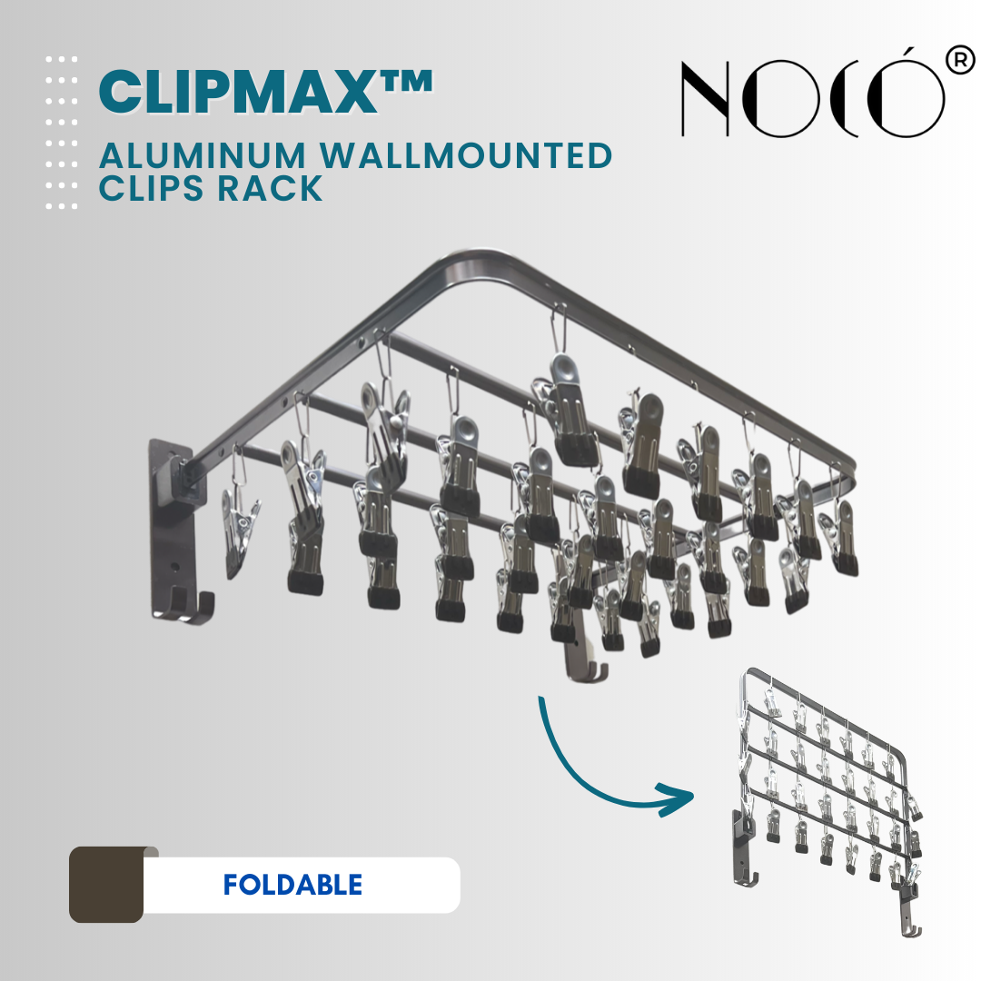 ClipMax™ Aluminum Wall-Mounted Clips Rack