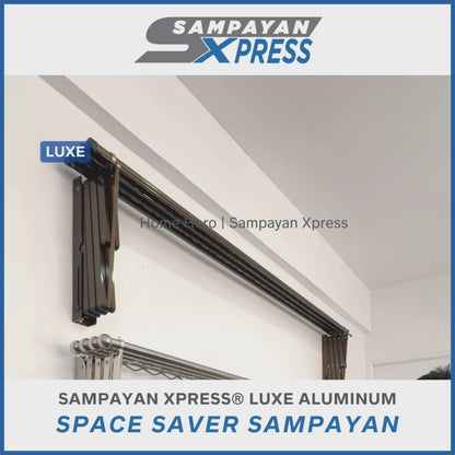 Sampayan Xpress® Luxe Aluminum Wall Mounted Retractable Drying Rack - 4 Pole