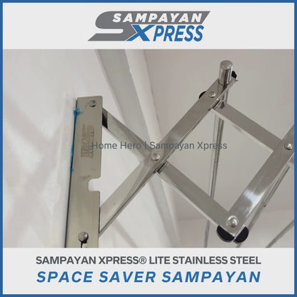 Sampayan Xpress® LITE Retractable Stainless Steel Wall Mounted Clothes Drying Rack (Sampayan)