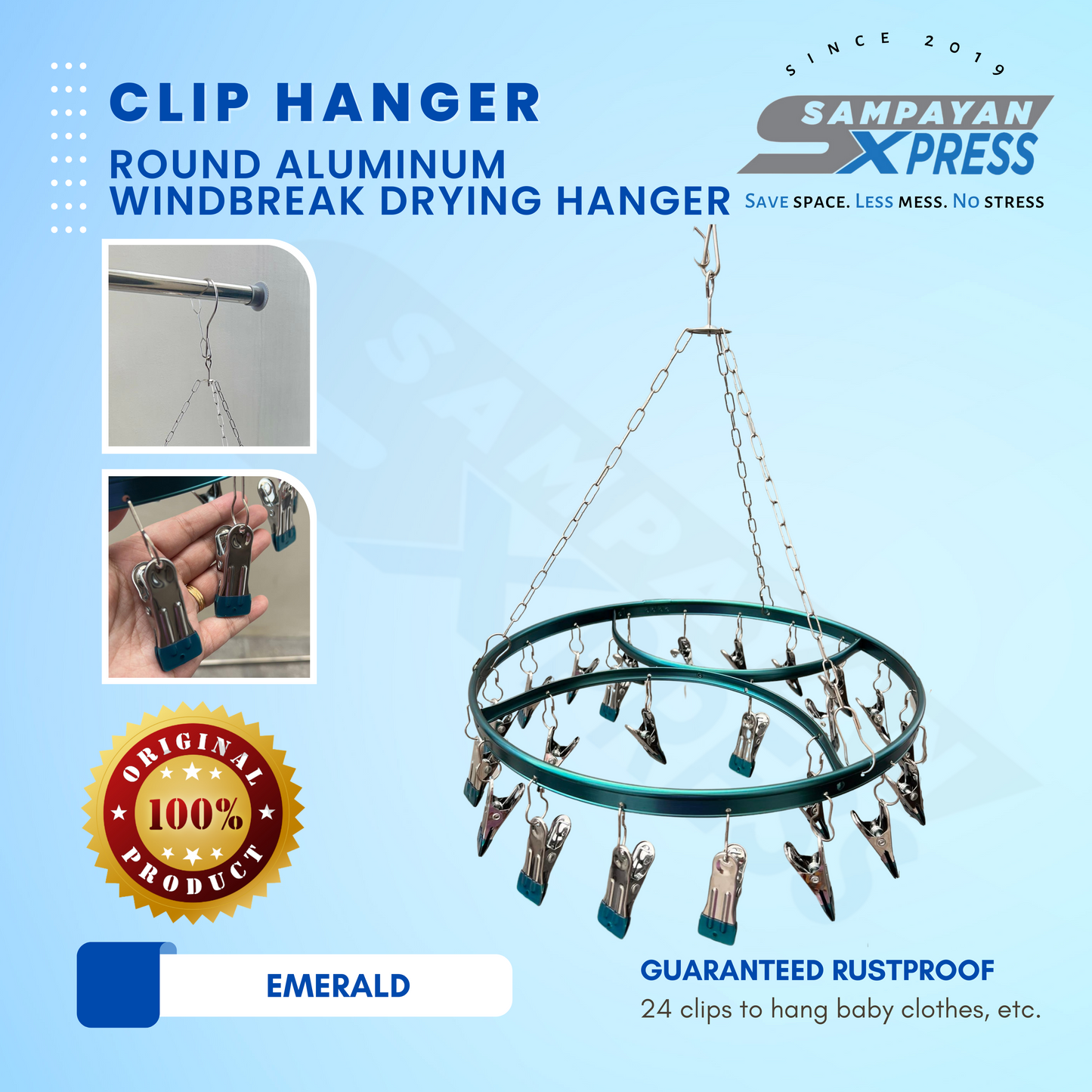 SwiftHang™ Aluminum Clip Hanger