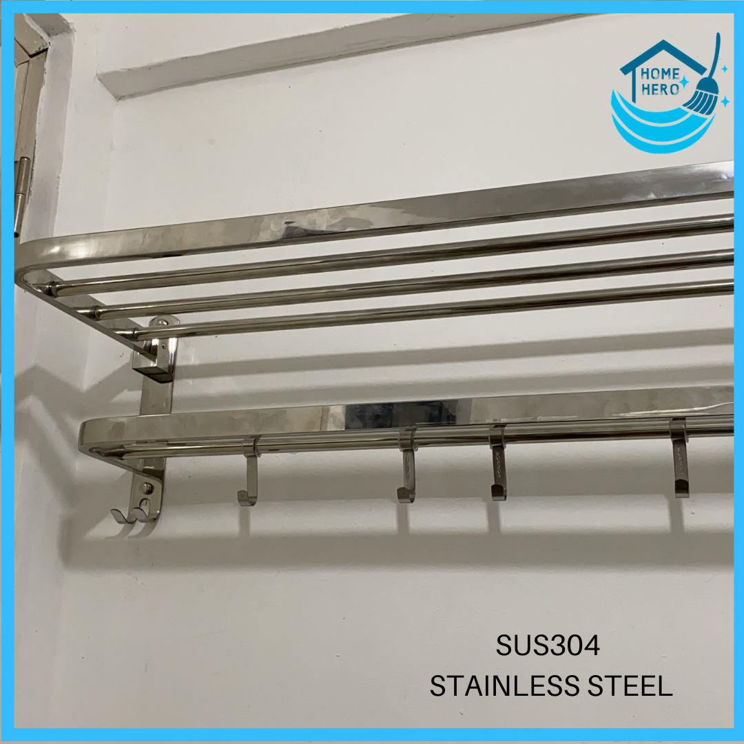 Prestigia™ Stainless Steel Foldable Bathroom Towel Rack SUS304